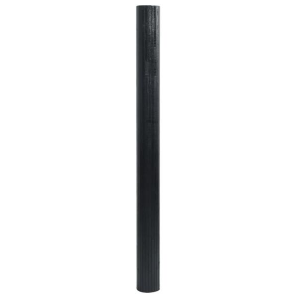 Teppich Rechteckig Schwarz 100x200 cm Bambus