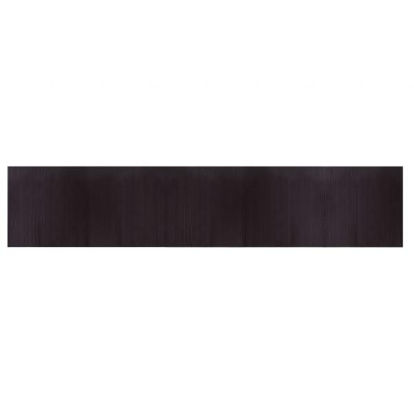 ARDEBO.de - Teppich Rechteckig Dunkelbraun 100x500 cm Bambus