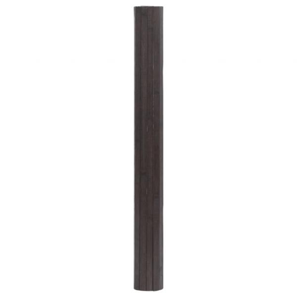 Teppich Rechteckig Dunkelbraun 100x500 cm Bambus