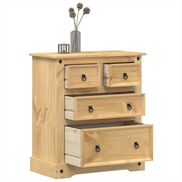 ARDEBO.de - Kommode Corona 80x43x91 cm Massivholz Kiefer