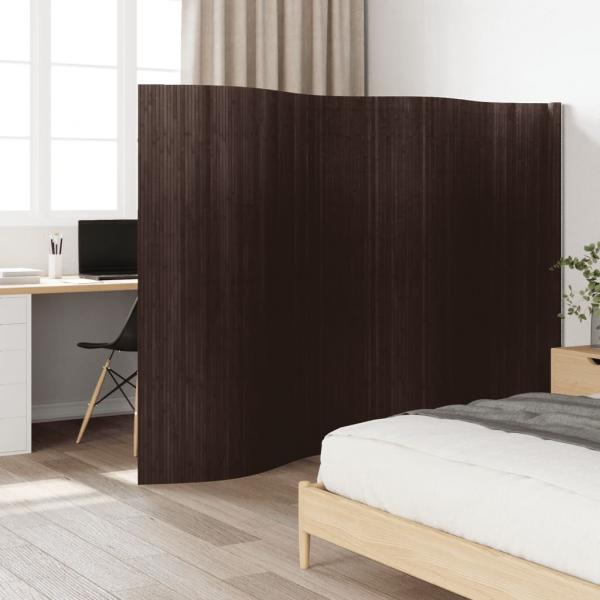 ARDEBO.de - Paravent Dunkelbraun 165x400 cm Bambus
