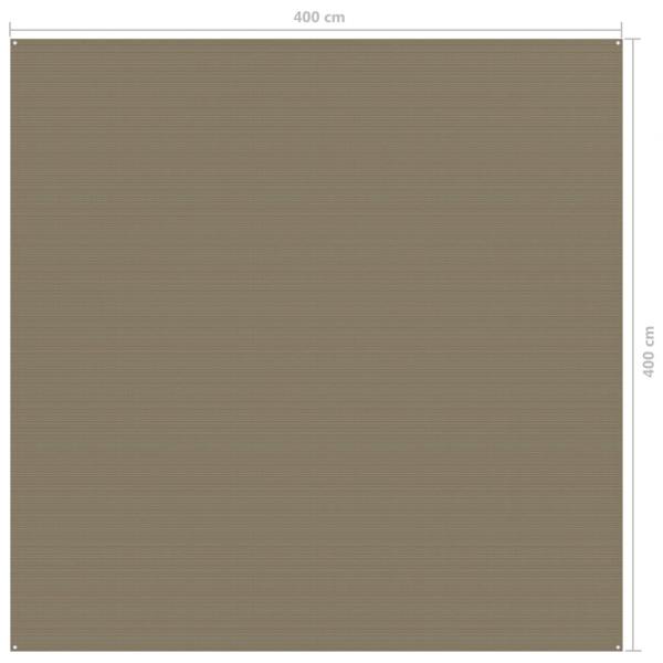 Zeltteppich 400x400 cm Taupe