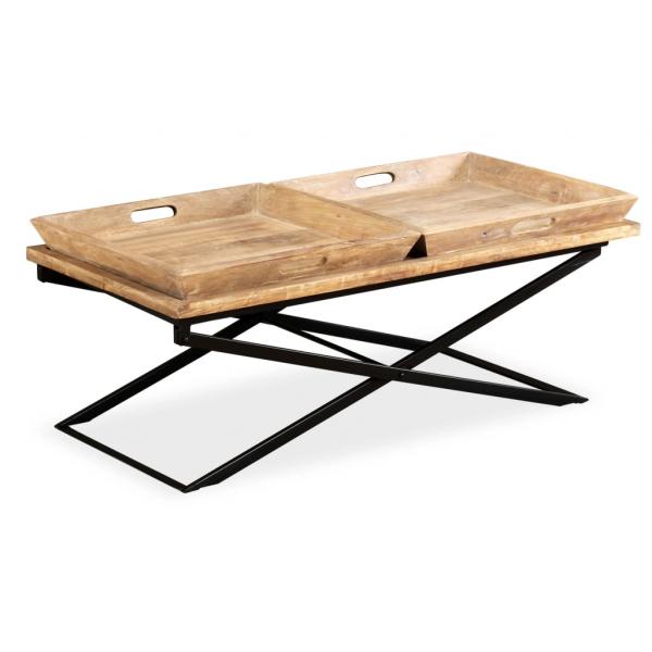 Couchtisch Mangoholz Massiv 110 x 55 x 42 cm 