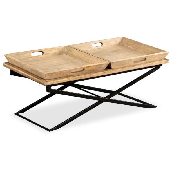 Couchtisch Mangoholz Massiv 110 x 55 x 42 cm 