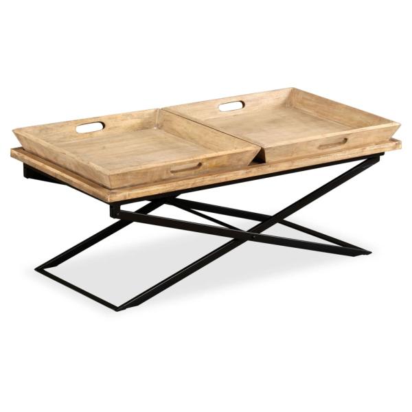 Couchtisch Mangoholz Massiv 110 x 55 x 42 cm 