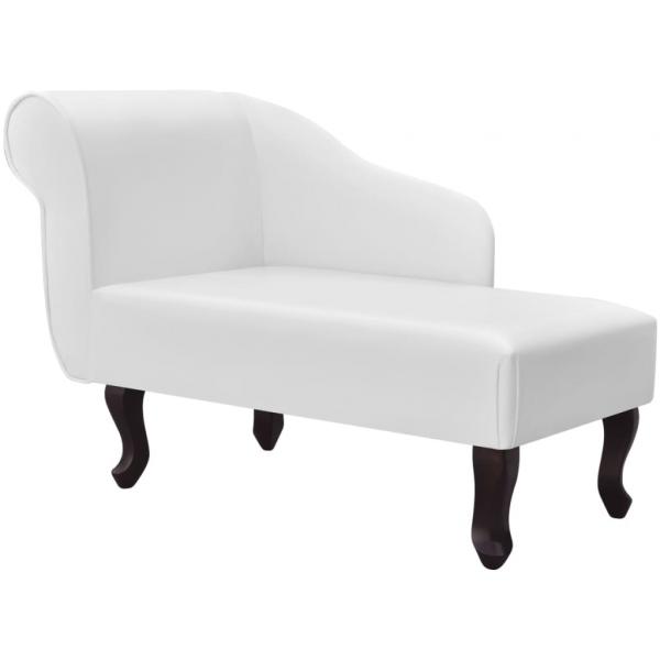 ARDEBO.de - Chaiselongue Weiß Kunstleder 
