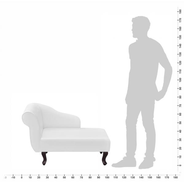 Chaiselongue Weiß Kunstleder 