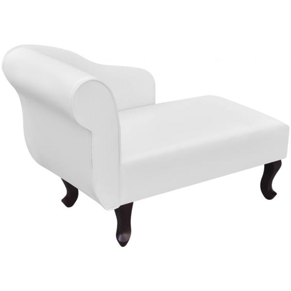 Chaiselongue Weiß Kunstleder 