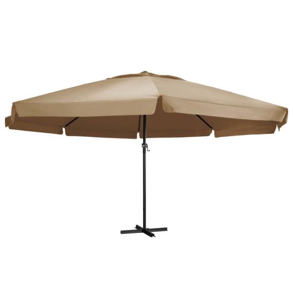 ARDEBO.de - Sonnenschirm mit Aluminium-Mast 600 cm Taupe 