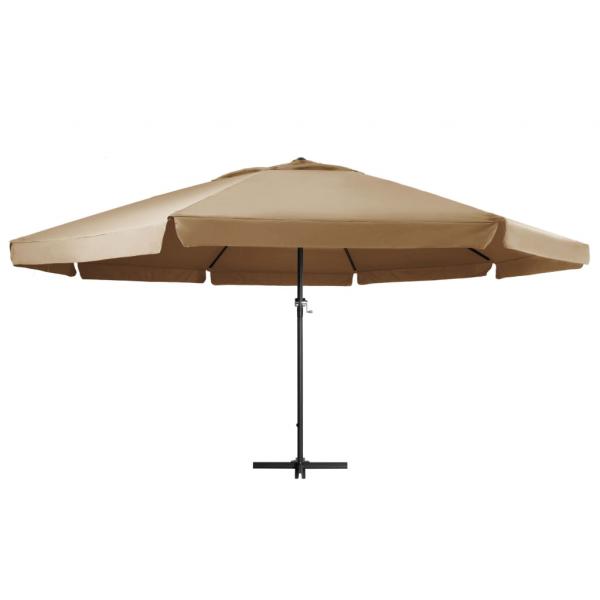 Sonnenschirm mit Aluminium-Mast 600 cm Taupe 