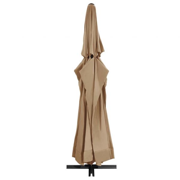 Sonnenschirm mit Aluminium-Mast 600 cm Taupe 