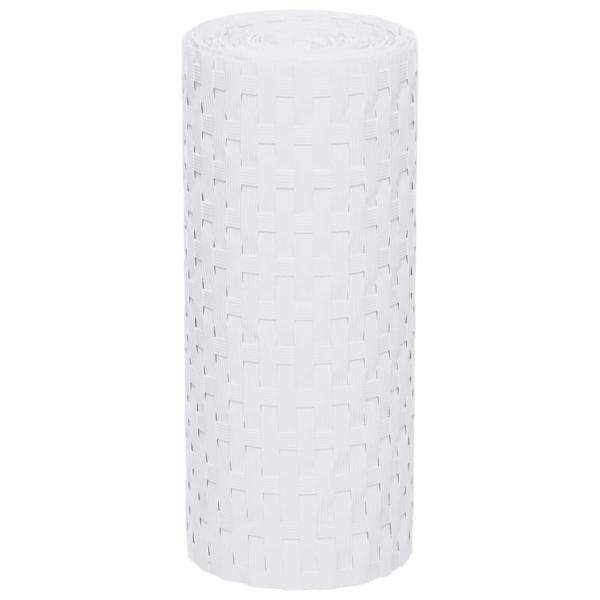 Balkon-Sichtschutze 10 Stk. Weiß 255x19 cm Poly Rattan
