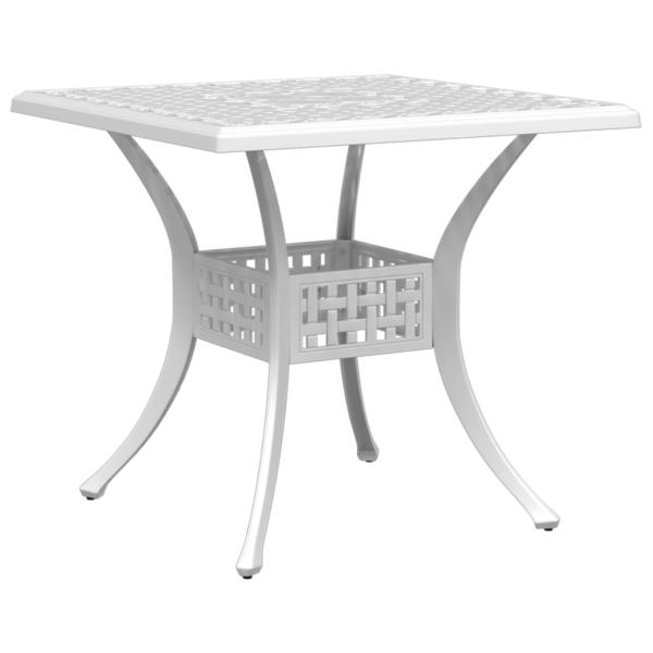 3-tlg. Bistro-Set Weiß Aluminiumguss