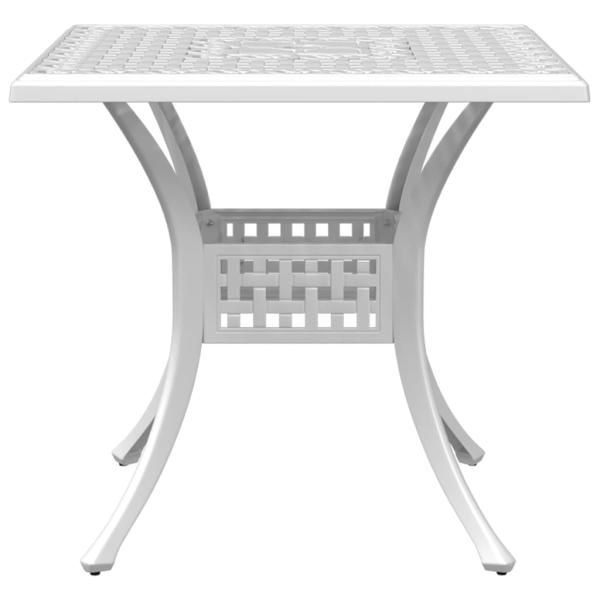 3-tlg. Bistro-Set Weiß Aluminiumguss