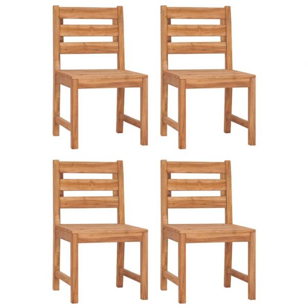Gartenstühle 4 Stk. Massivholz Teak