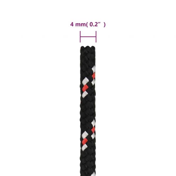 Bootsseil Schwarz 4 mm 250 m Polypropylen