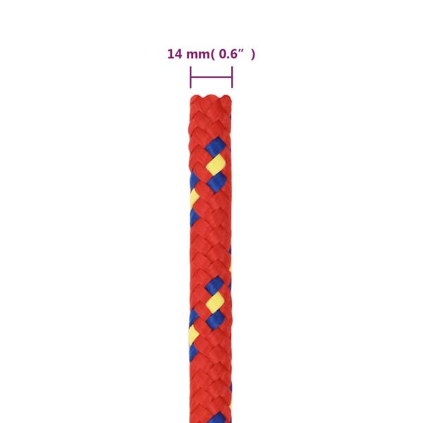 Bootsseil Rot 14 mm 25 m Polypropylen