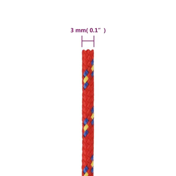 Bootsseil Rot 3 mm 250 m Polypropylen
