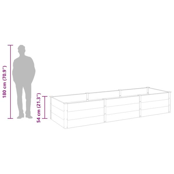 Hochbeet Grau 300x100x54 cm WPC 