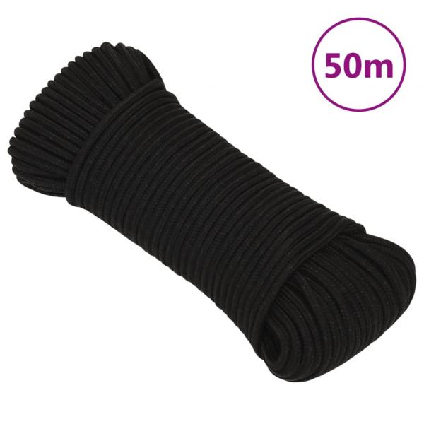 ARDEBO.de - Arbeitsseil Schwarz 5 mm 50 m Polyester