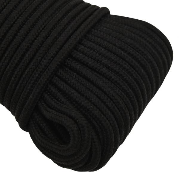 Arbeitsseil Schwarz 5 mm 50 m Polyester