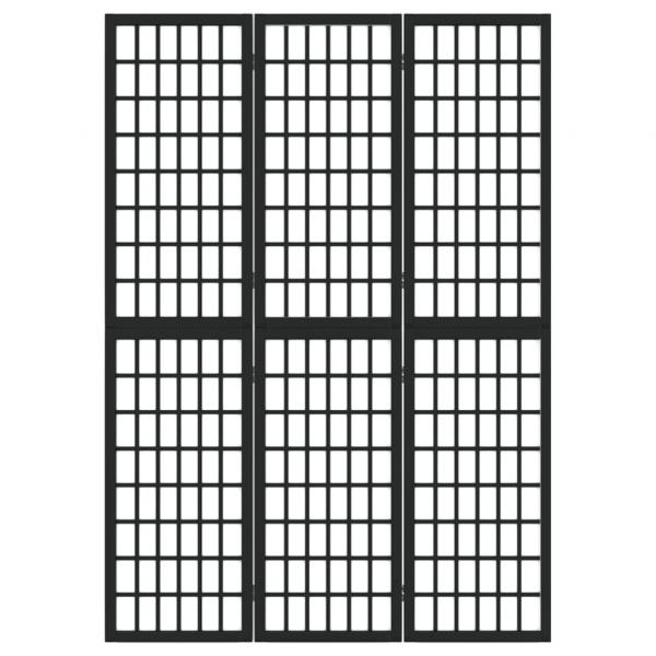 3-tlg. Paravent Japanischer Stil Faltbar 120x170 cm Schwarz