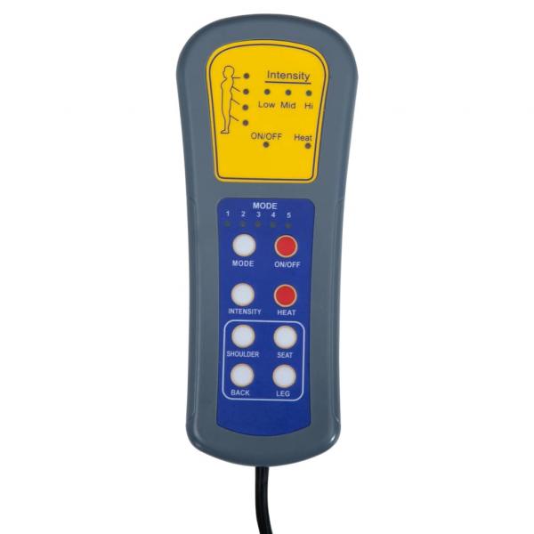 Massagesessel Elektrisch Dunkelbraun Stoff