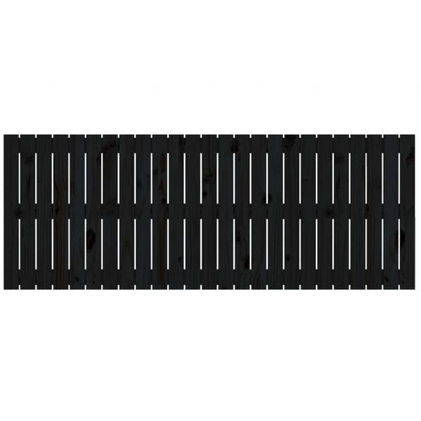 Wand-Kopfteil Schwarz 159,5x3x60 cm Massivholz Kiefer