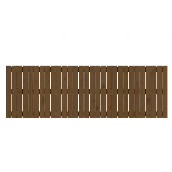 Wand-Kopfteil Honigbraun 185x3x60 cm Massivholz Kiefer