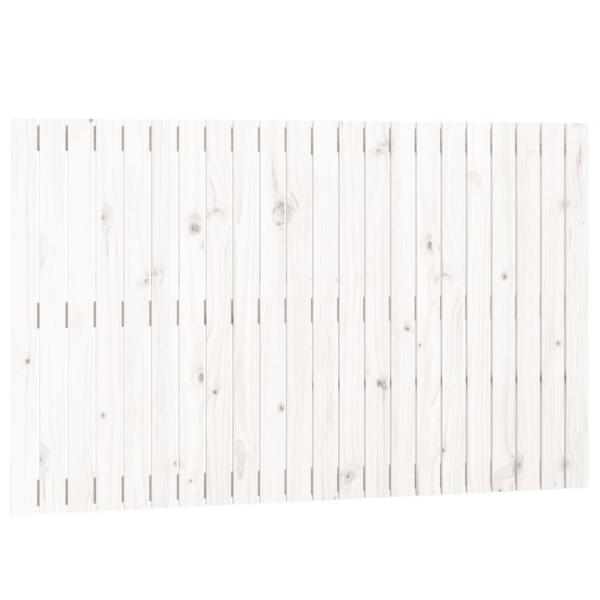 Wand-Kopfteil Weiß 140x3x90 cm Massivholz Kiefer