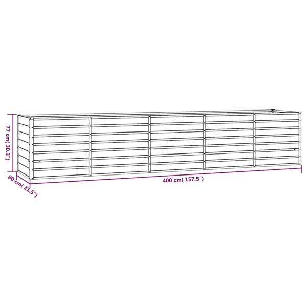 Hochbeet Rostig 400x80x77 cm Cortenstahl