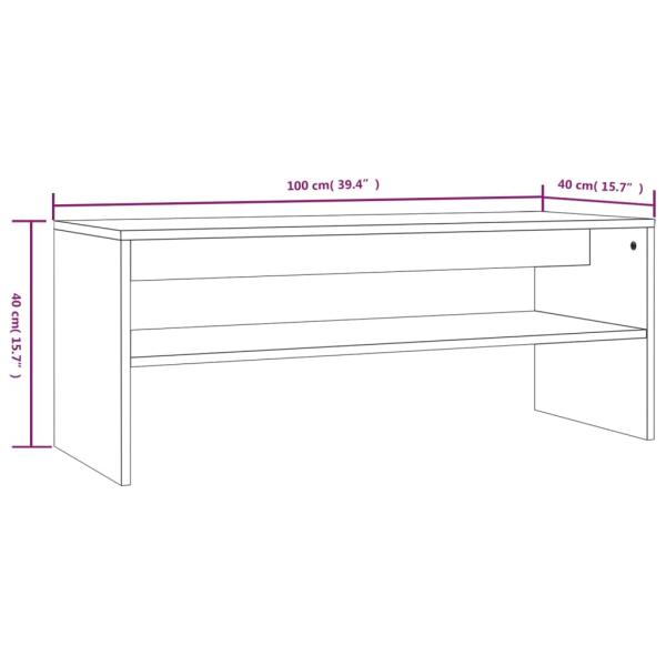 Couchtisch Braun Eichen-Optik 100x40x40 cm Holzwerkstoff