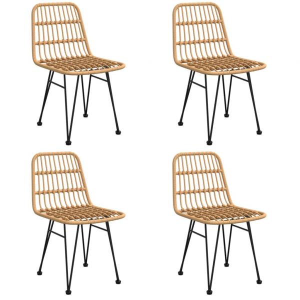 5-tlg. Garten-Essgruppe Poly Rattan