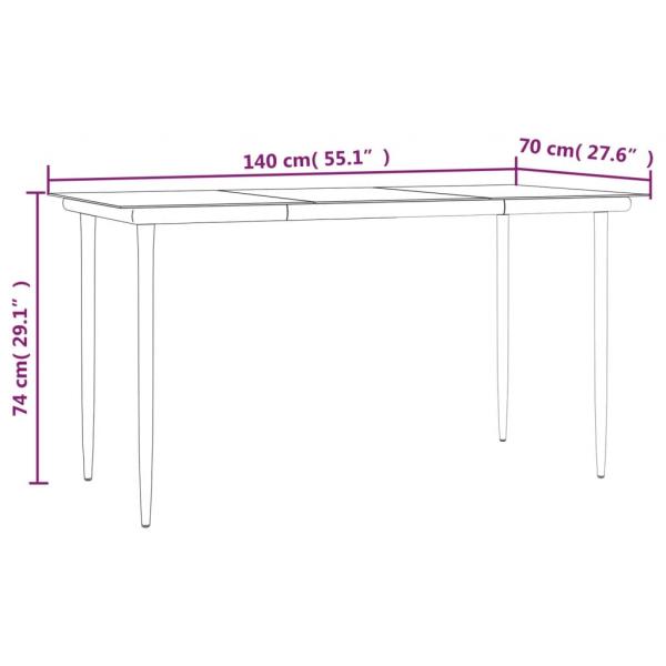 5-tlg. Garten-Essgruppe Poly Rattan