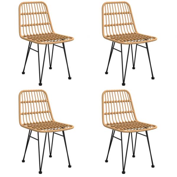 5-tlg. Garten-Essgruppe Poly Rattan