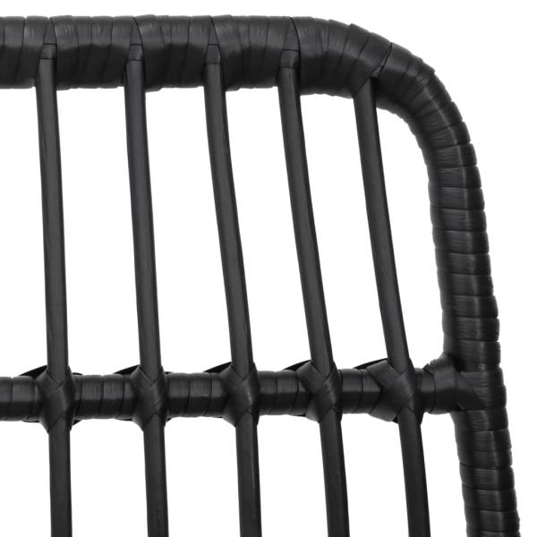 7-tlg. Garten-Essgruppe Schwarz Poly Rattan