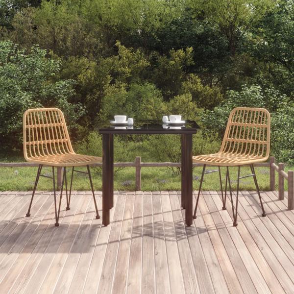 ARDEBO.de - 3-tlg. Garten-Essgruppe Poly Rattan