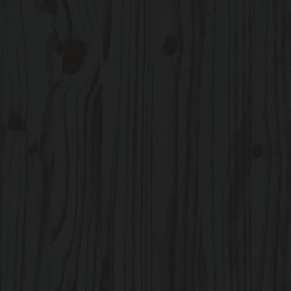 Kaminholzregal Schwarz 110x35x108,5 cm Massivholz Kiefer