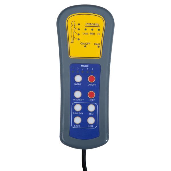 Massagesessel Elektrisch Weinrot Stoff