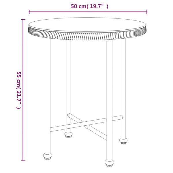 3-tlg. Garten-Essgruppe Poly Rattan