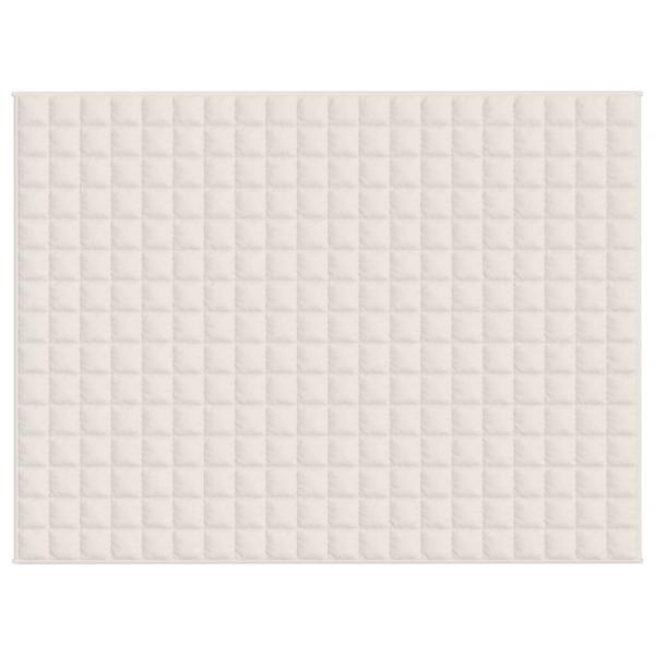 Gewichtsdecke Hellcreme 150x200 cm 11 kg Stoff