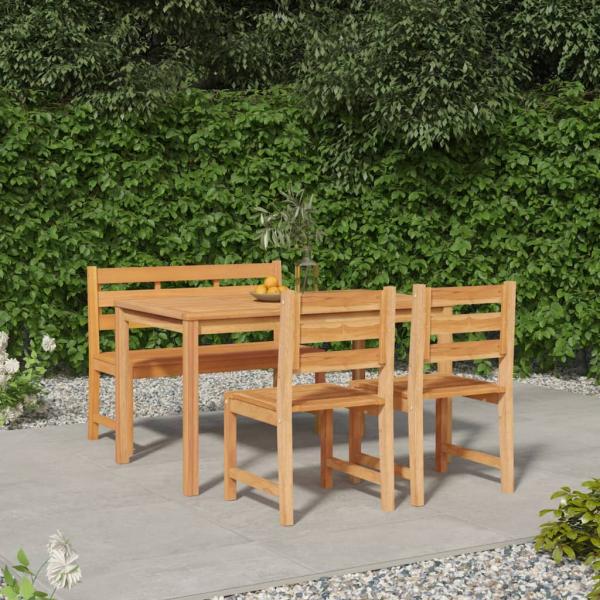 ARDEBO.de - 4-tlg. Garten-Essgruppe Massivholz Teak