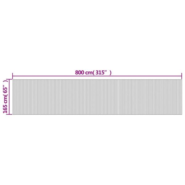 Paravent Dunkelbraun 165x800 cm Bambus