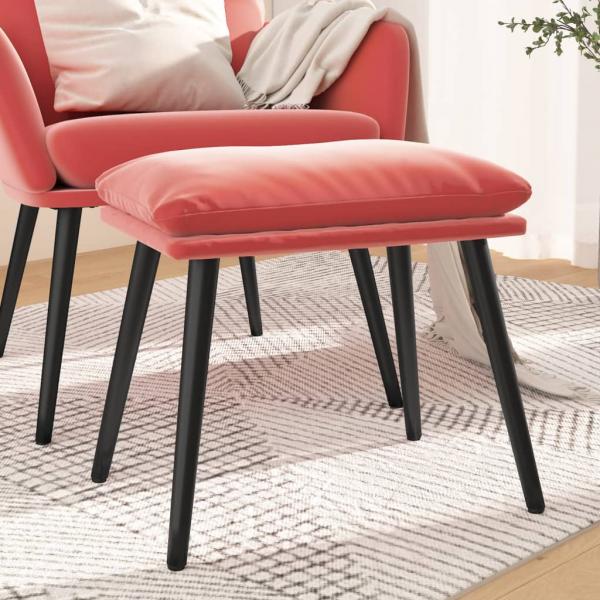 ARDEBO.de - Fußhocker Rosa 45x29,5x35 cm Samt