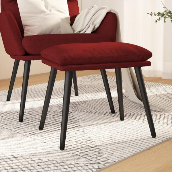 ARDEBO.de - Fußhocker Weinrot 45x29,5x35 cm Stoff