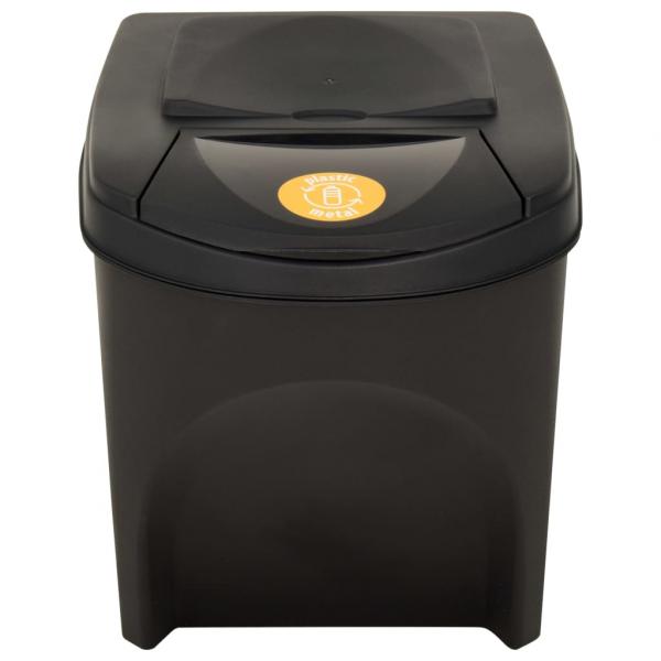 Stapelbare Mülleimer 4 Stk. Anthrazit 100 L  