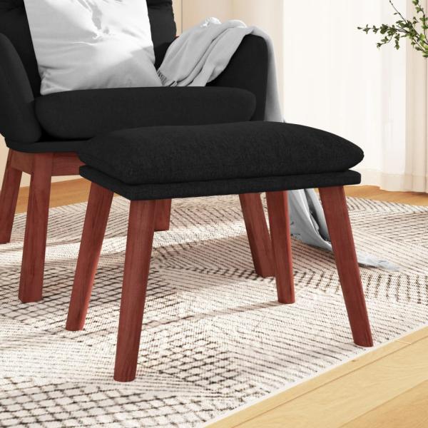 ARDEBO.de - Fußhocker Schwarz 45x29,5x35 cm Stoff