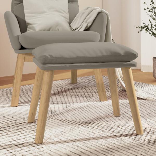 ARDEBO.de - Fußhocker Hellgrau 45x29,5x35 cm Samt