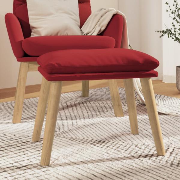 ARDEBO.de - Fußhocker Weinrot 45x29,5x35 cm Samt