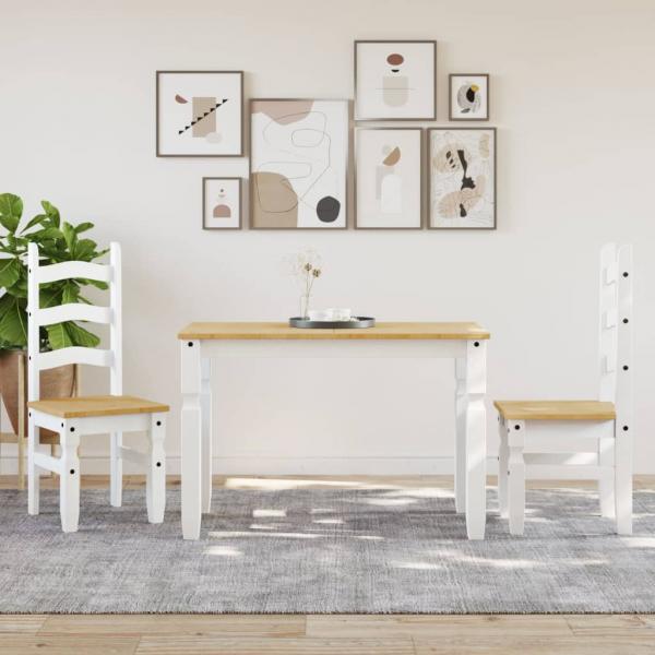 Esstisch Corona Weiß 112x60x75 cm Massivholz Kiefer